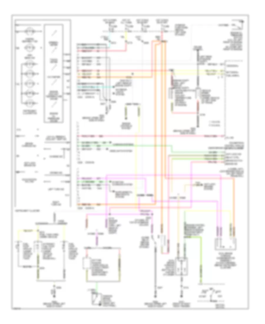 4.6L, Instrument Cluster Wiring Diagram for Ford Econoline E150 1998