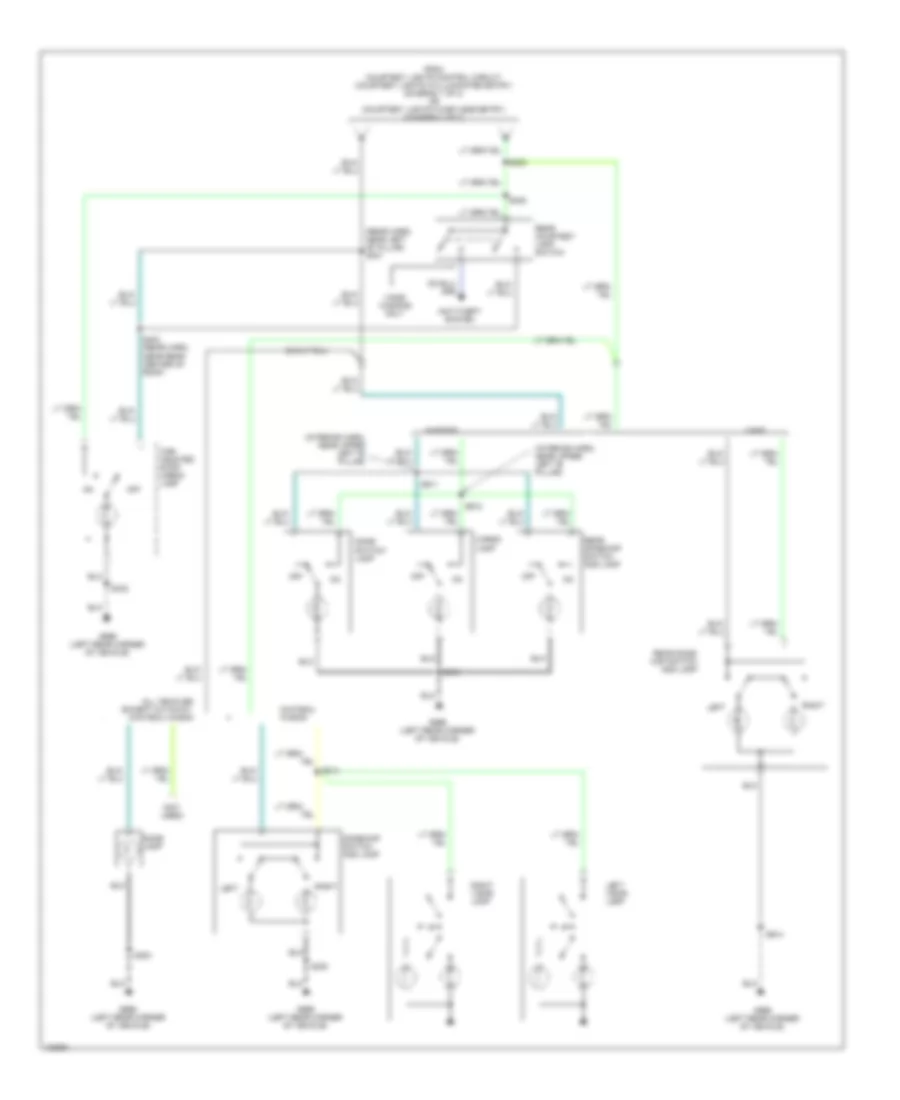 Courtesy Lamps Wiring Diagram (3 of 3) for Ford Econoline E150 1998