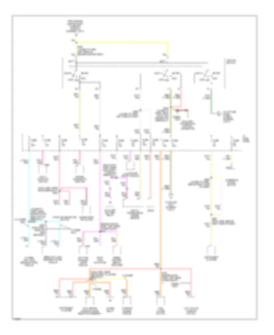 Power Distribution Wiring Diagram (3 of 4) for Ford Econoline E150 1998