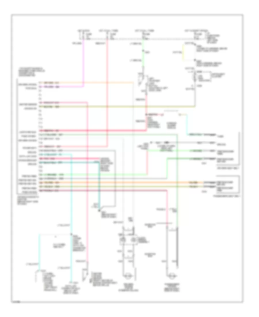 Supplemental Restraint Wiring Diagram for Ford Econoline E150 1998