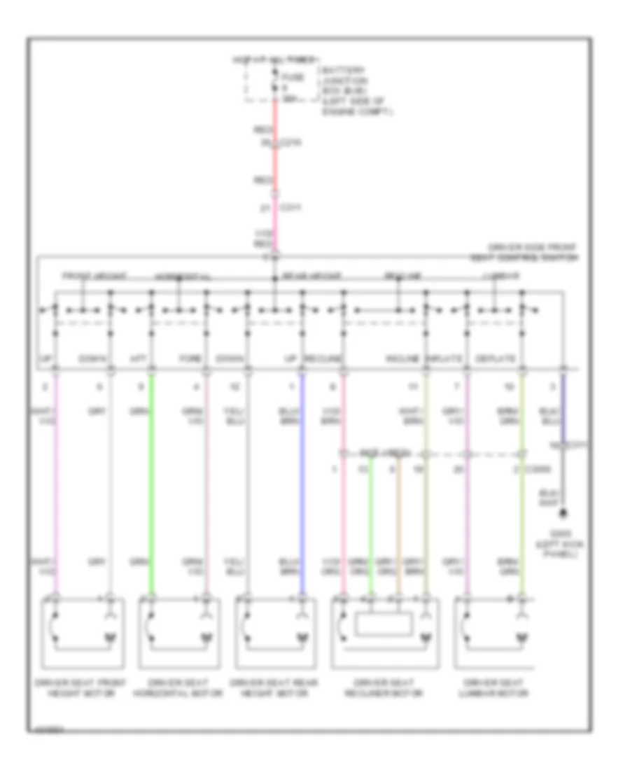 Power Seats Wiring Diagram, 10-Way Driver Seat for Ford F-450 Super Duty Platinum 2014