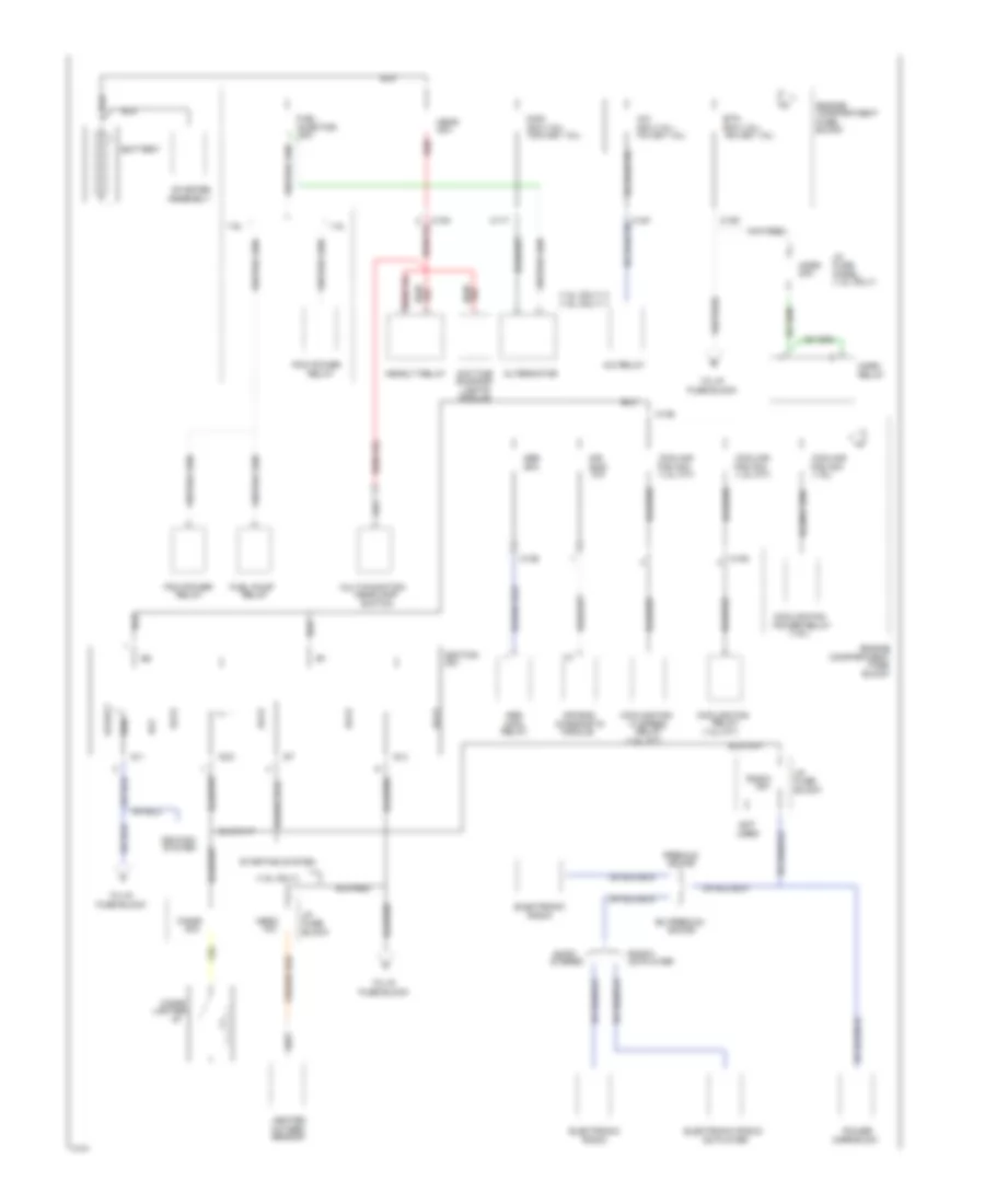 Power Distribution Wiring Diagram 1 of 3 for Ford Escort 1994