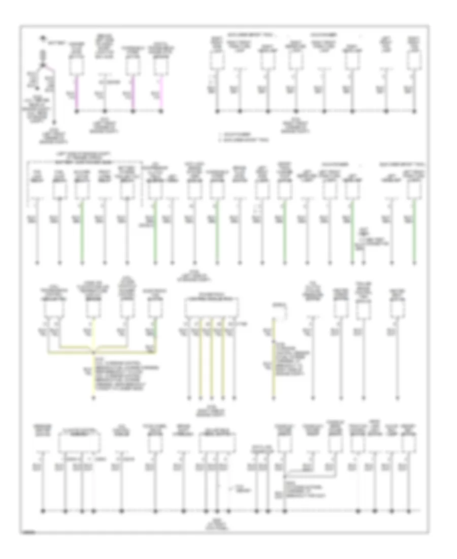 Ground Distribution Wiring Diagram 1 of 4 for Ford Explorer 2009