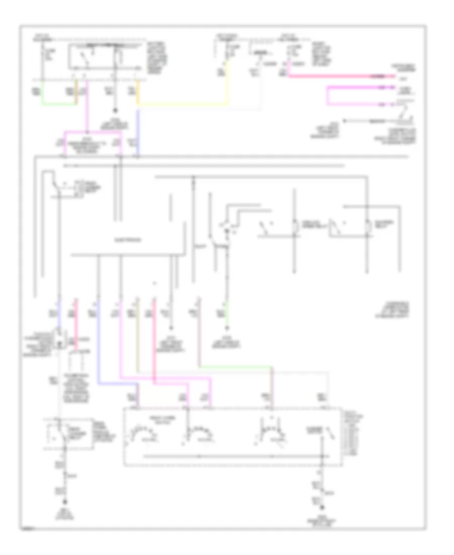 Электросхема передних стеклоочистителей дворников и омывателя лобового стекла для Ford Explorer 2009