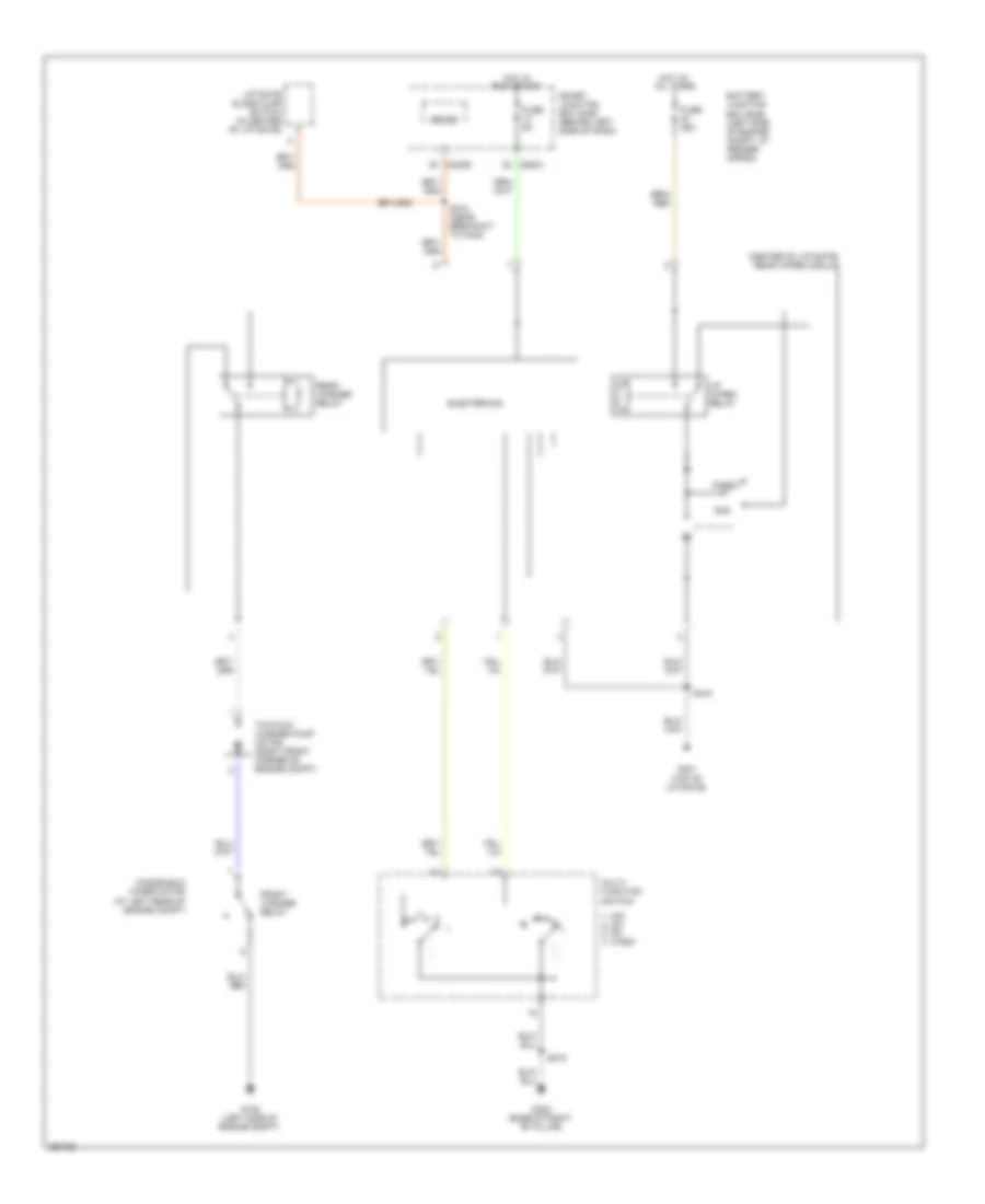 Электросхема заднего стеклоочистителя и омывателя стекла для Ford Explorer 2009