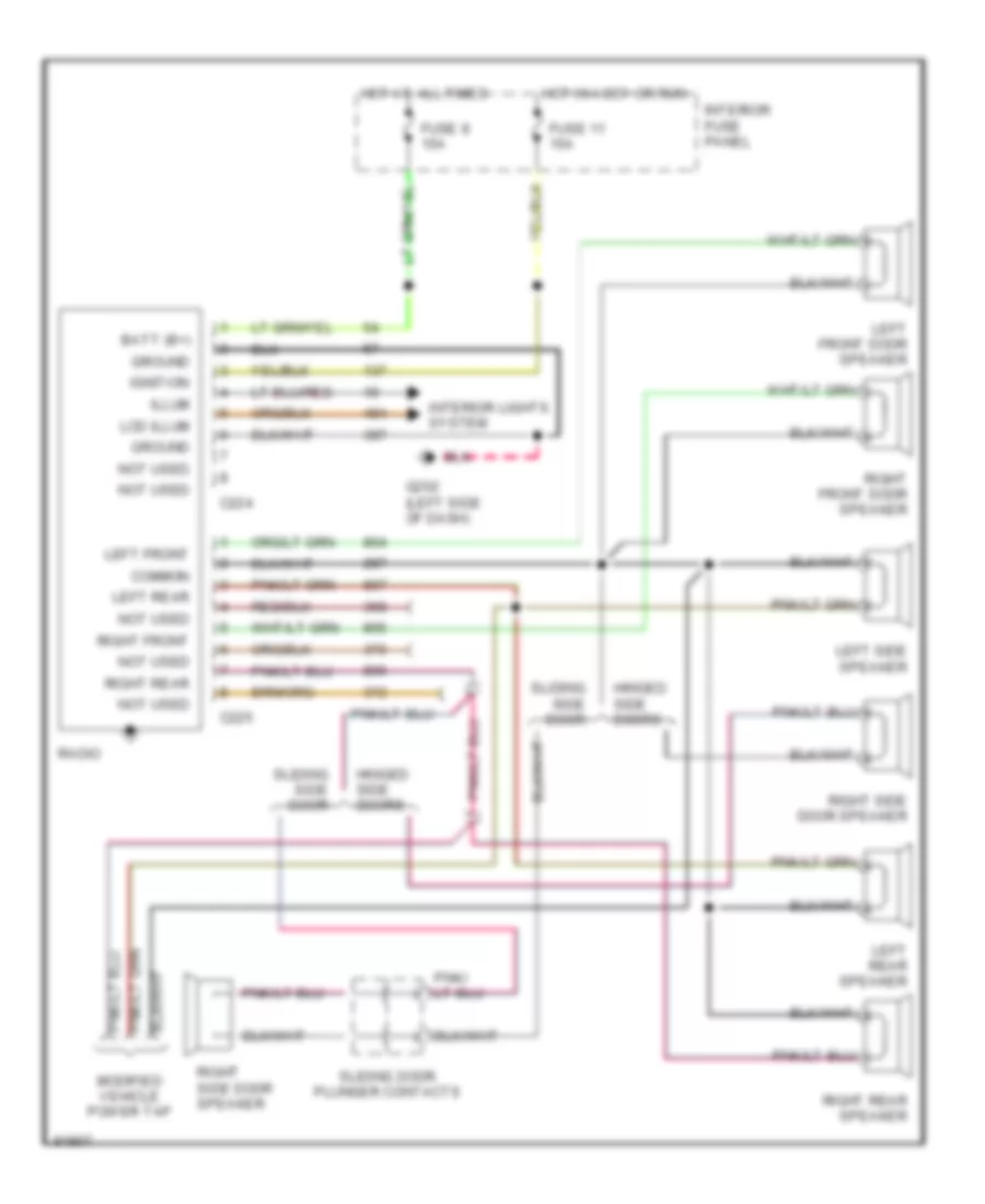 Radio Wiring Diagrams for Ford Econoline E150 1992