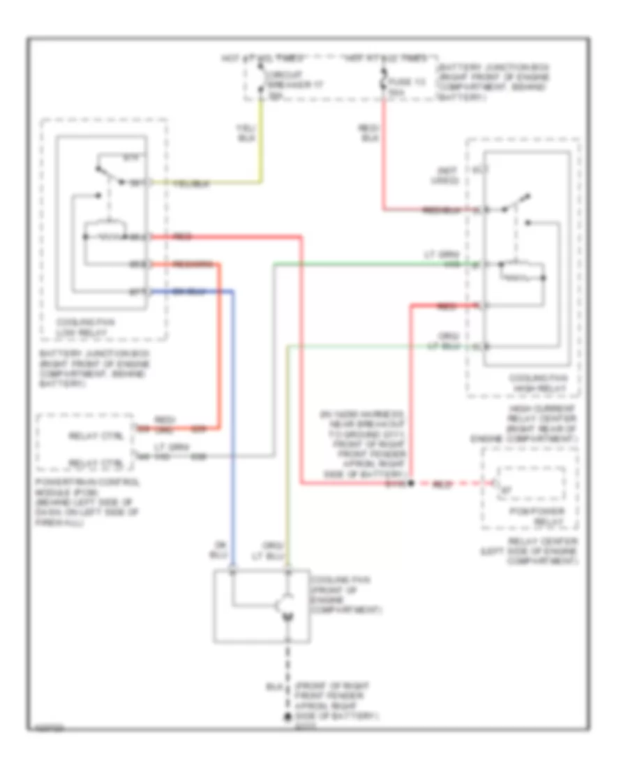 Cooling Fan Wiring Diagram for Ford Crown Victoria LX 2000