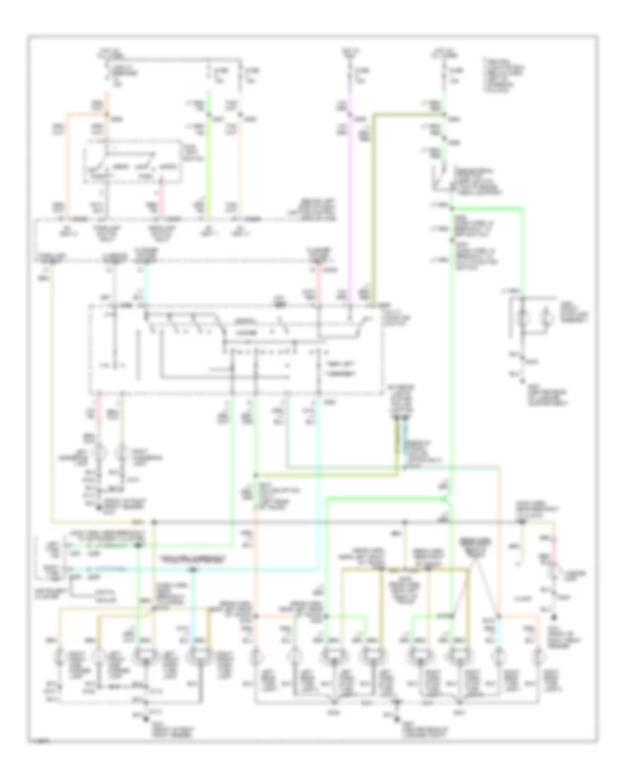 Exterior Lamps Wiring Diagram for Ford Crown Victoria LX 2000