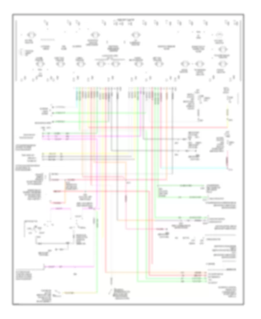 Analog Cluster Wiring Diagram, with Natural Gas for Ford Crown Victoria LX 2000