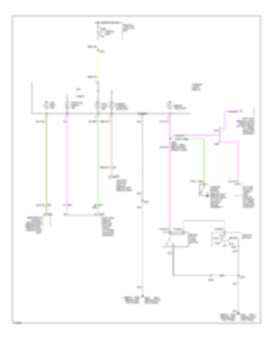 Electronic Cluster Warning Lamps Wiring Diagram for Ford Crown Victoria LX 2000