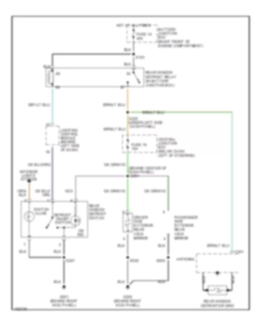 Defogger Wiring Diagram for Ford Crown Victoria S 2002