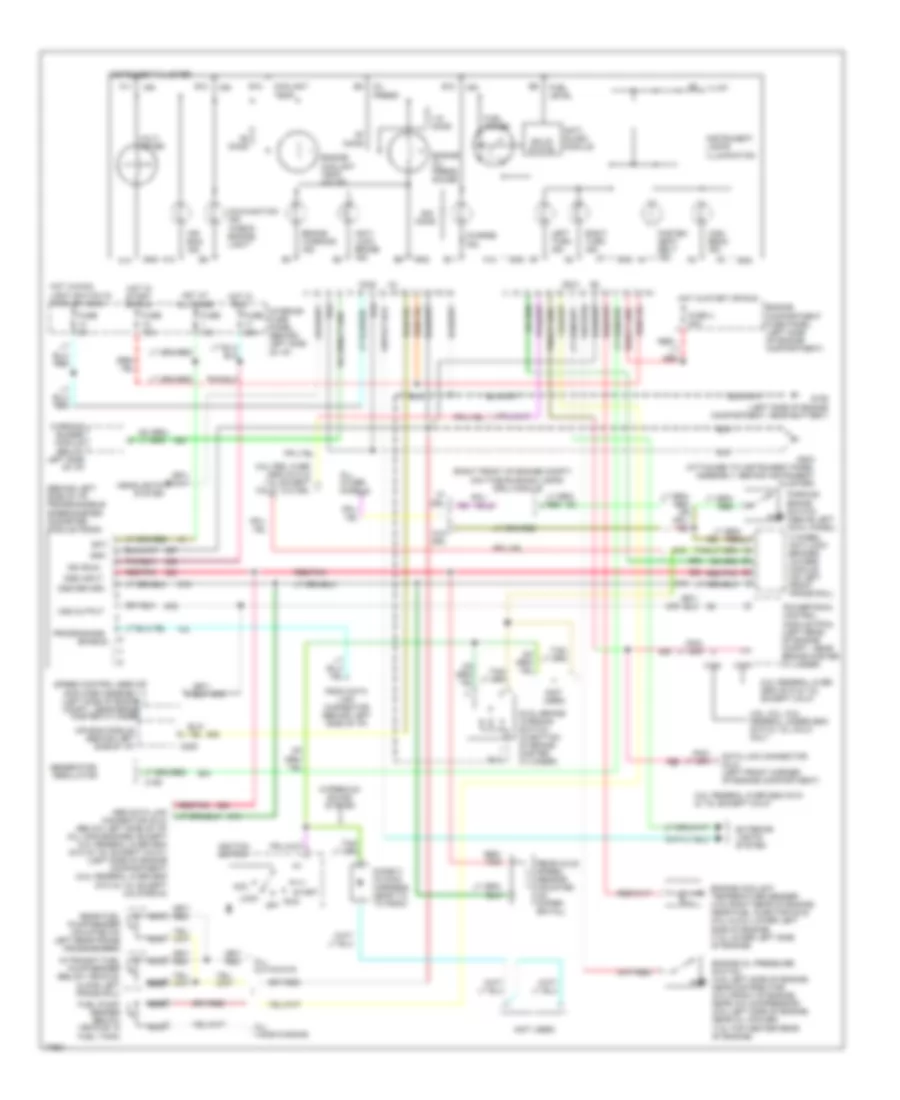 4 9L Instrument Cluster Wiring Diagram with 4 Wheel ABS for Ford Econoline E150 1996