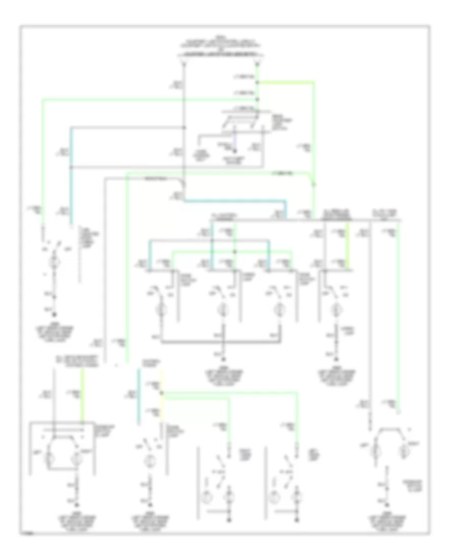 Courtesy Lamps Wiring Diagram 3 of 3 for Ford Econoline E150 1996