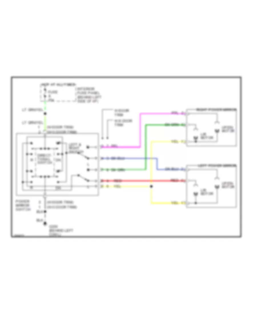 Power Mirror Wiring Diagram for Ford Econoline E150 1996