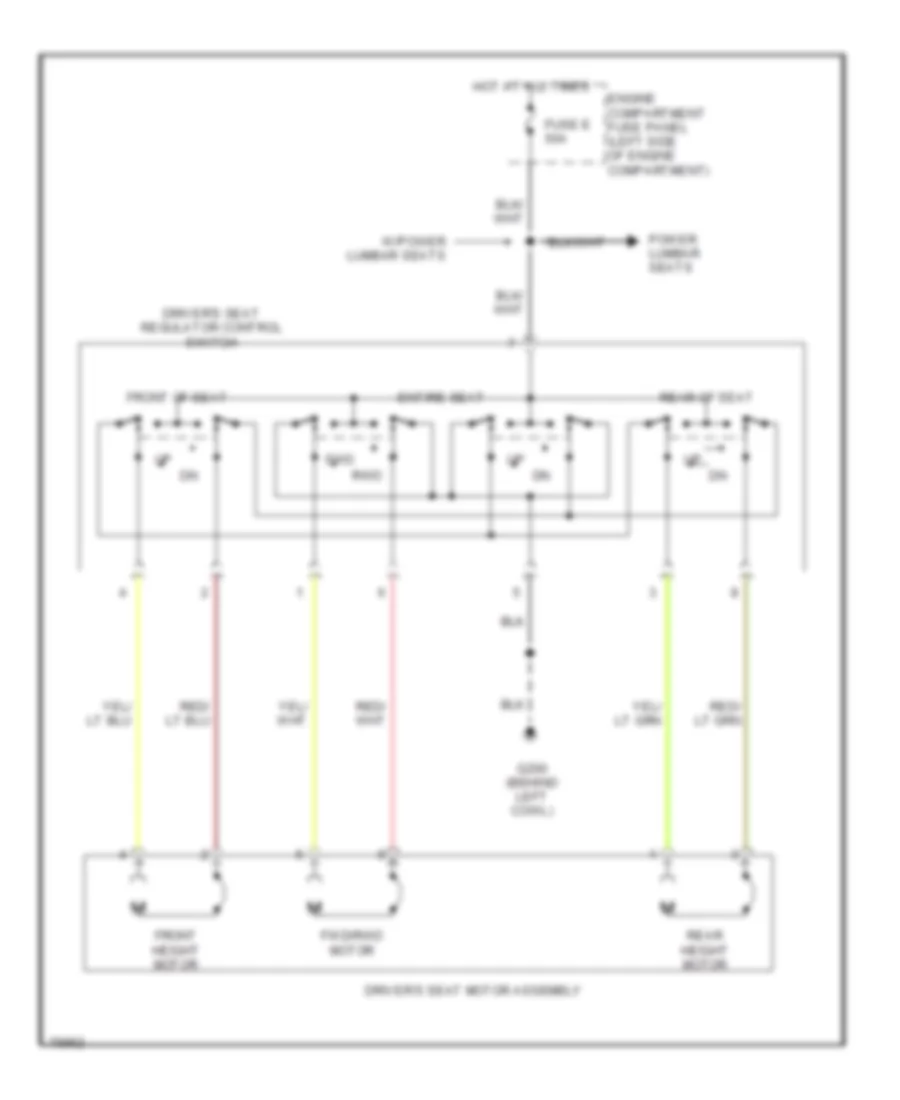 Driver Power Seat Wiring Diagram for Ford Econoline E150 1996