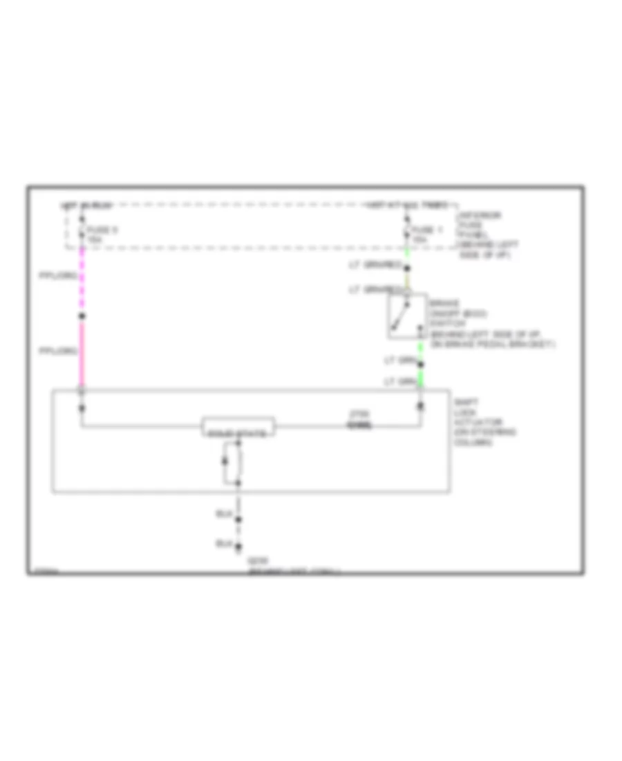 Shift Interlock Wiring Diagram for Ford Econoline E150 1996