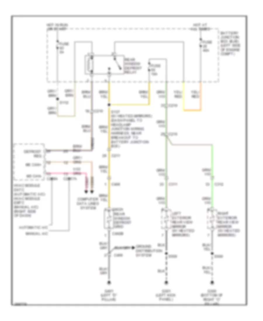 Defoggers Wiring Diagram for Ford Flex Limited 2013