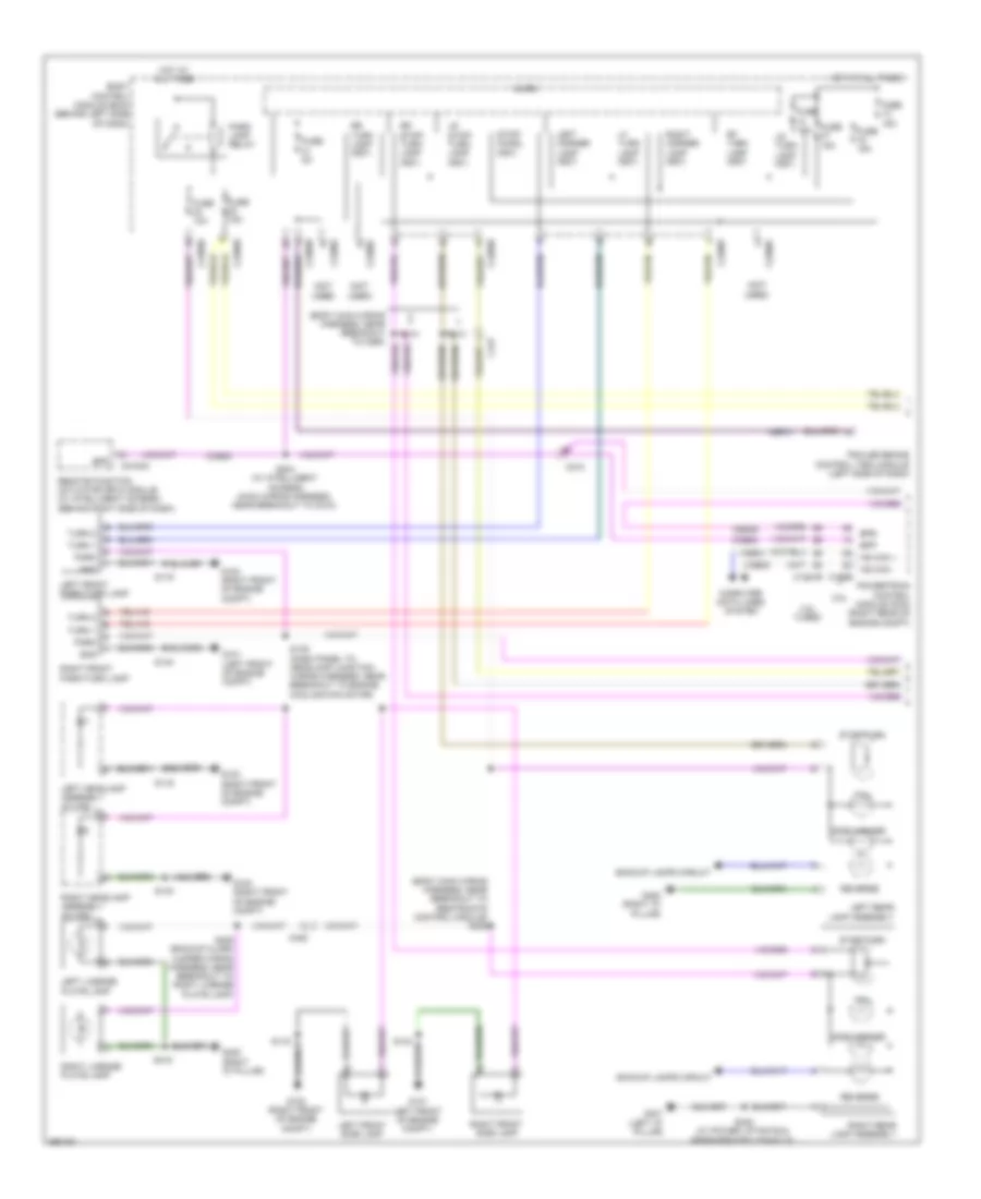 Exterior Lamps Wiring Diagram (1 of 2) for Ford Flex Limited 2013