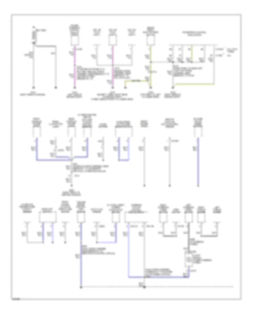 Ground Distribution Wiring Diagram 1 of 5 for Ford Flex Limited 2013