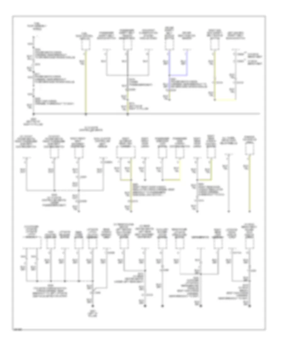 Ground Distribution Wiring Diagram (4 of 5) for Ford Flex Limited 2013