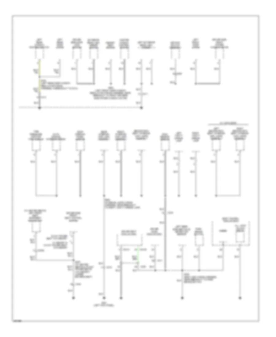 Ground Distribution Wiring Diagram 5 of 5 for Ford Flex Limited 2013