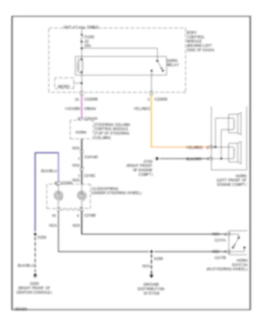 Horn Wiring Diagram for Ford Flex Limited 2013