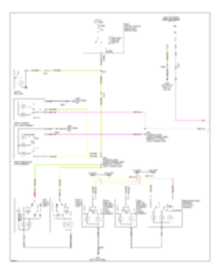 Courtesy Lamps Wiring Diagram 1 of 3 for Ford Flex Limited 2013