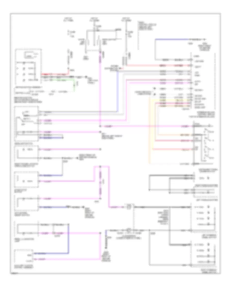 Instrument Illumination Wiring Diagram for Ford Flex Limited 2013