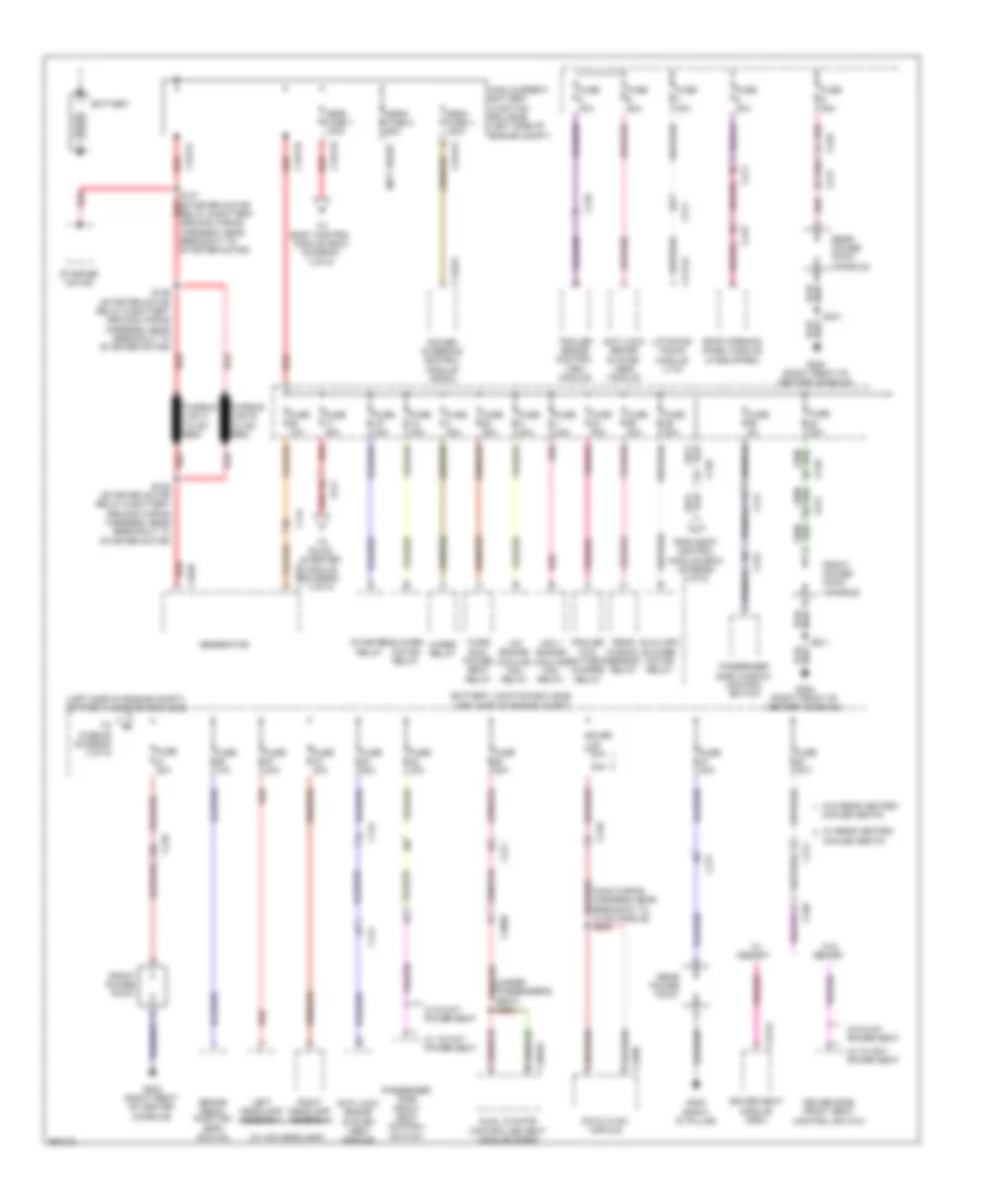 Power Distribution Wiring Diagram 1 of 5 for Ford Flex Limited 2013