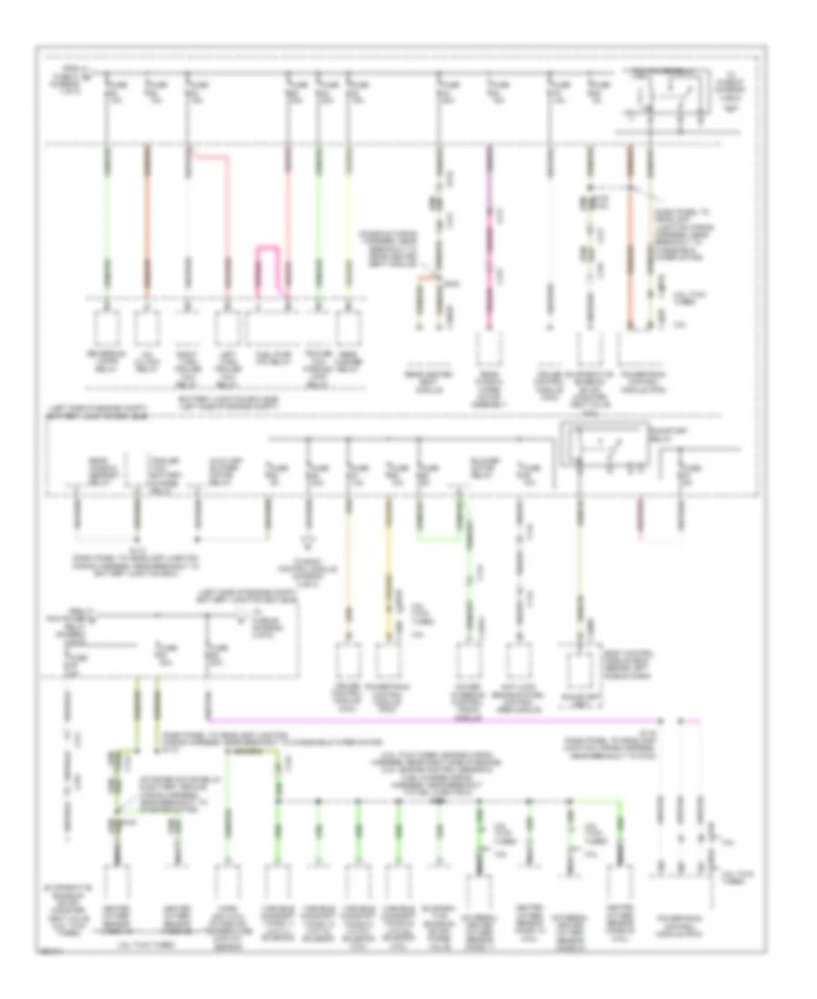 Power Distribution Wiring Diagram (2 of 5) for Ford Flex Limited 2013