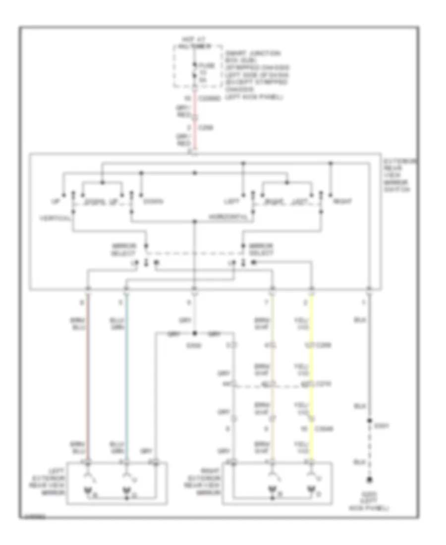 Power Mirrors Wiring Diagram for Ford Econoline E150 2011