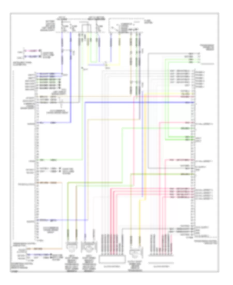 Transmission Wiring Diagram, Except Electric for Ford Focus Titanium 2012