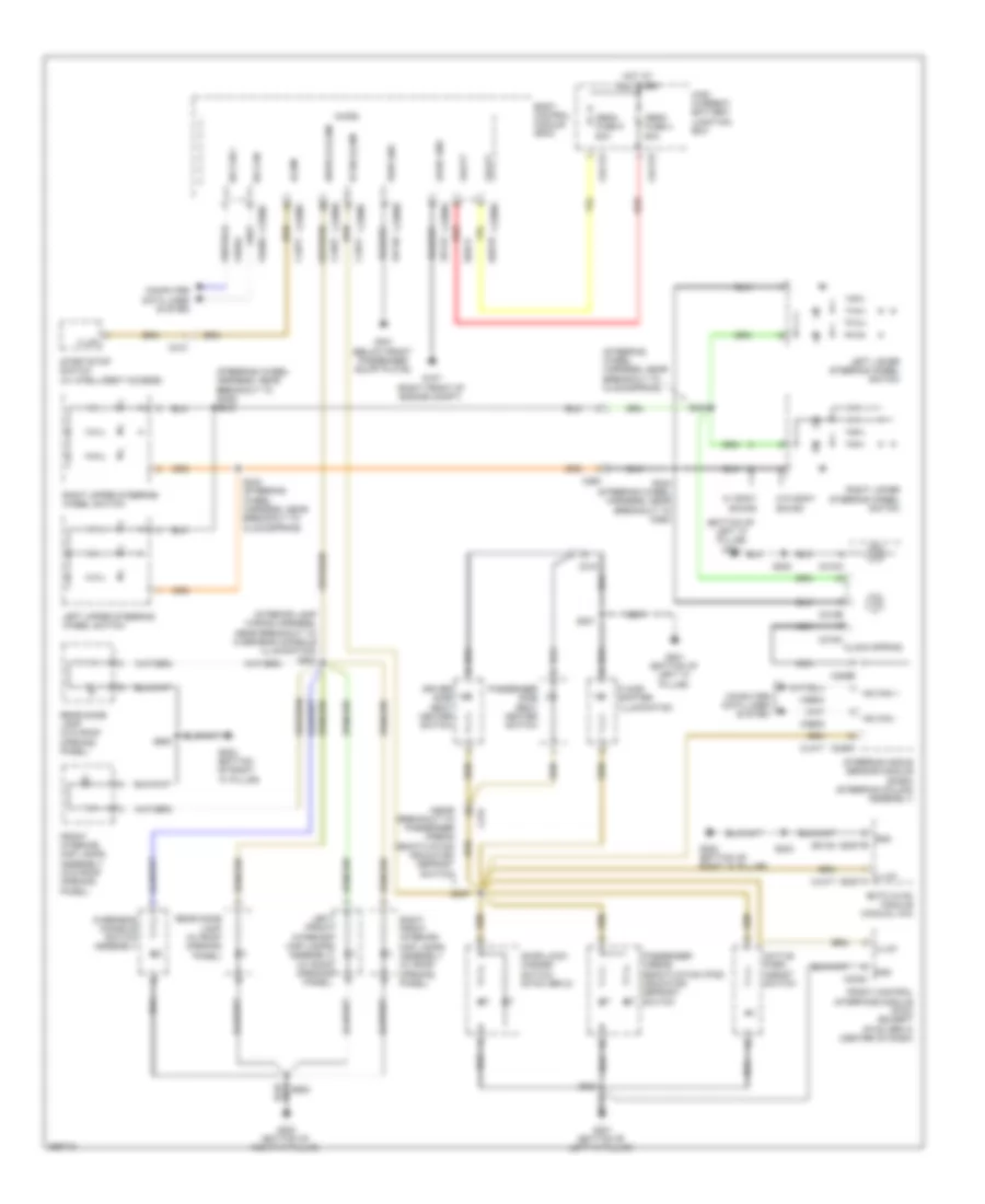 Instrument Illumination Wiring Diagram, Except Electric for Ford Focus Titanium 2012