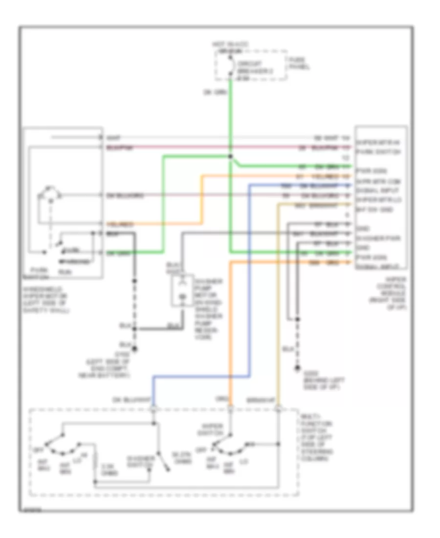 WiperWasher Wiring Diagram for Ford Econoline E250 1992