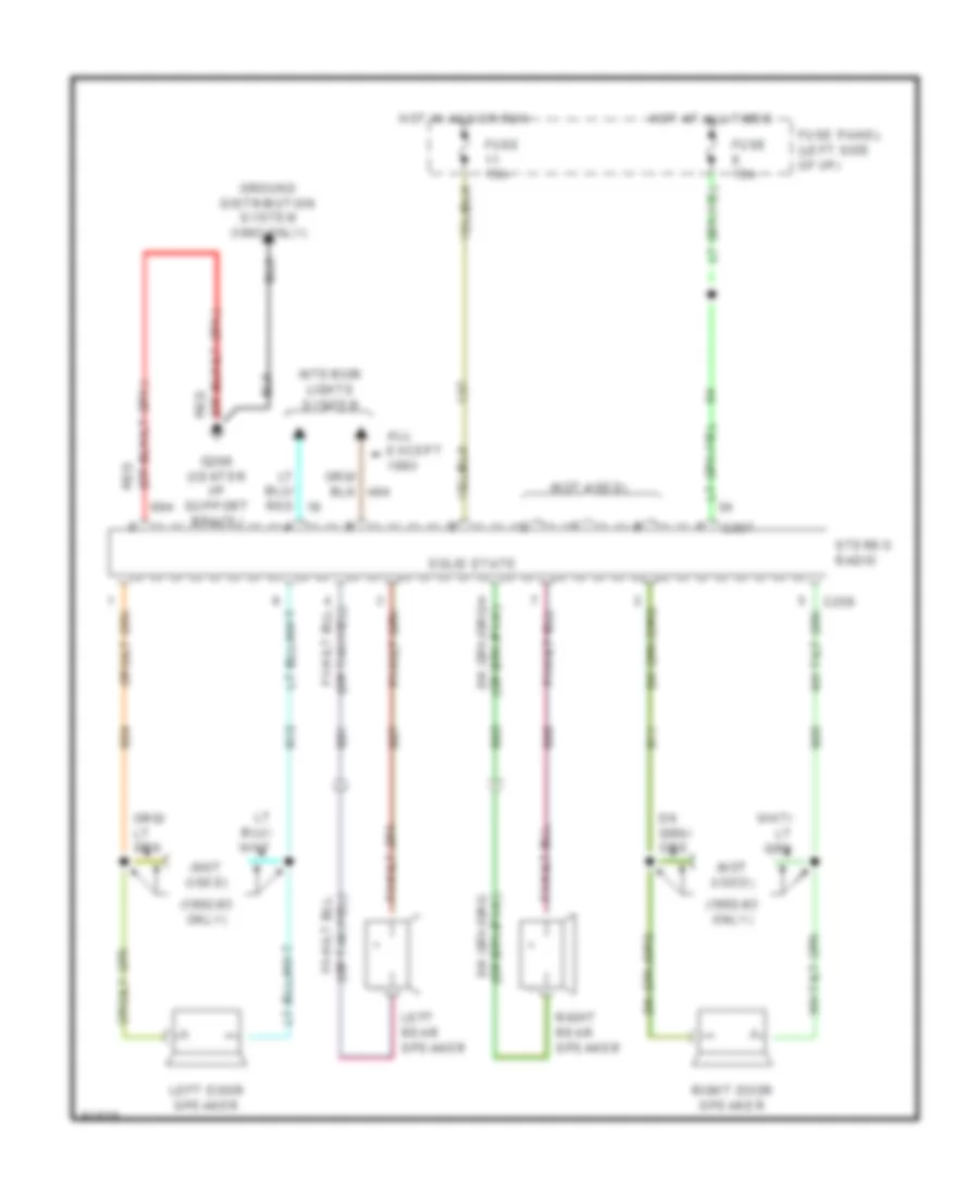 Radio Wiring Diagrams Base Radio for Ford Mustang GT 1990