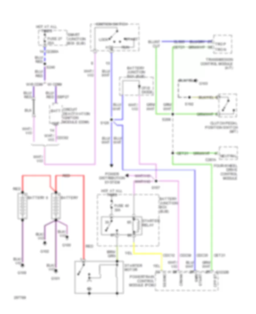 6.4L Diesel, Starting Wiring Diagram for Ford F450 Super Duty 2009