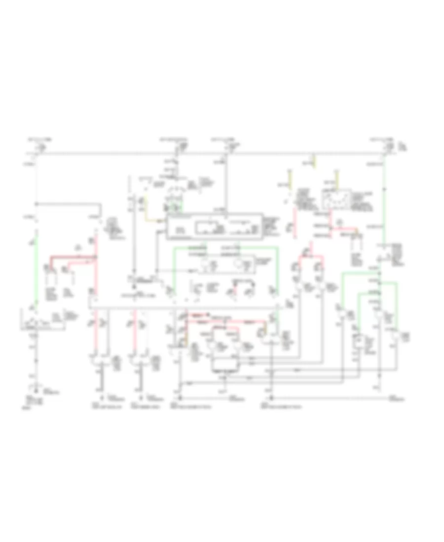 Exterior Light Wiring Diagram Sedan for Ford Escort LX 1994