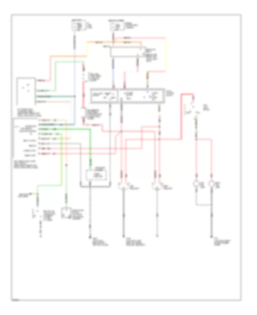 Headlamps Fog Lamps Wiring Diagram with DRL for Ford Escort LX 1994