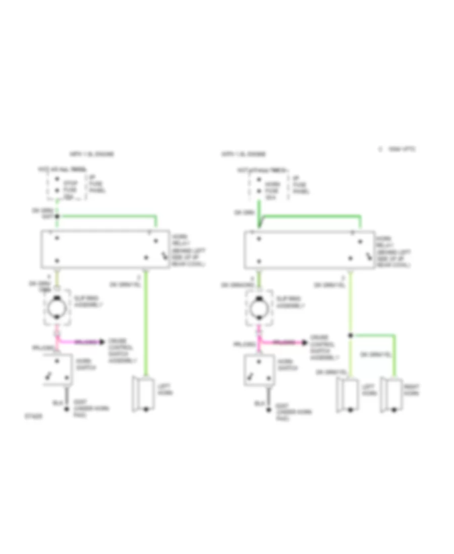 Horn Wiring Diagram for Ford Escort LX 1994