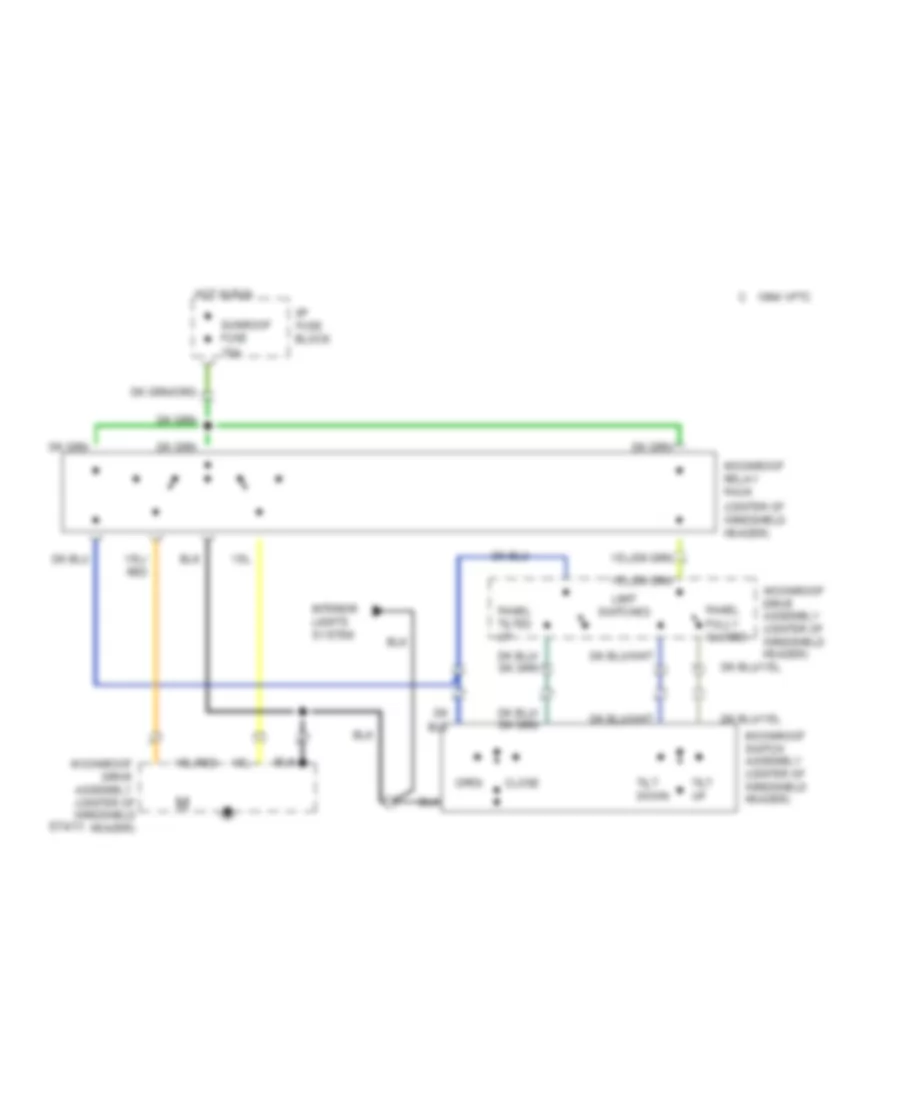 Moonroof Wiring Diagram for Ford Escort LX 1994