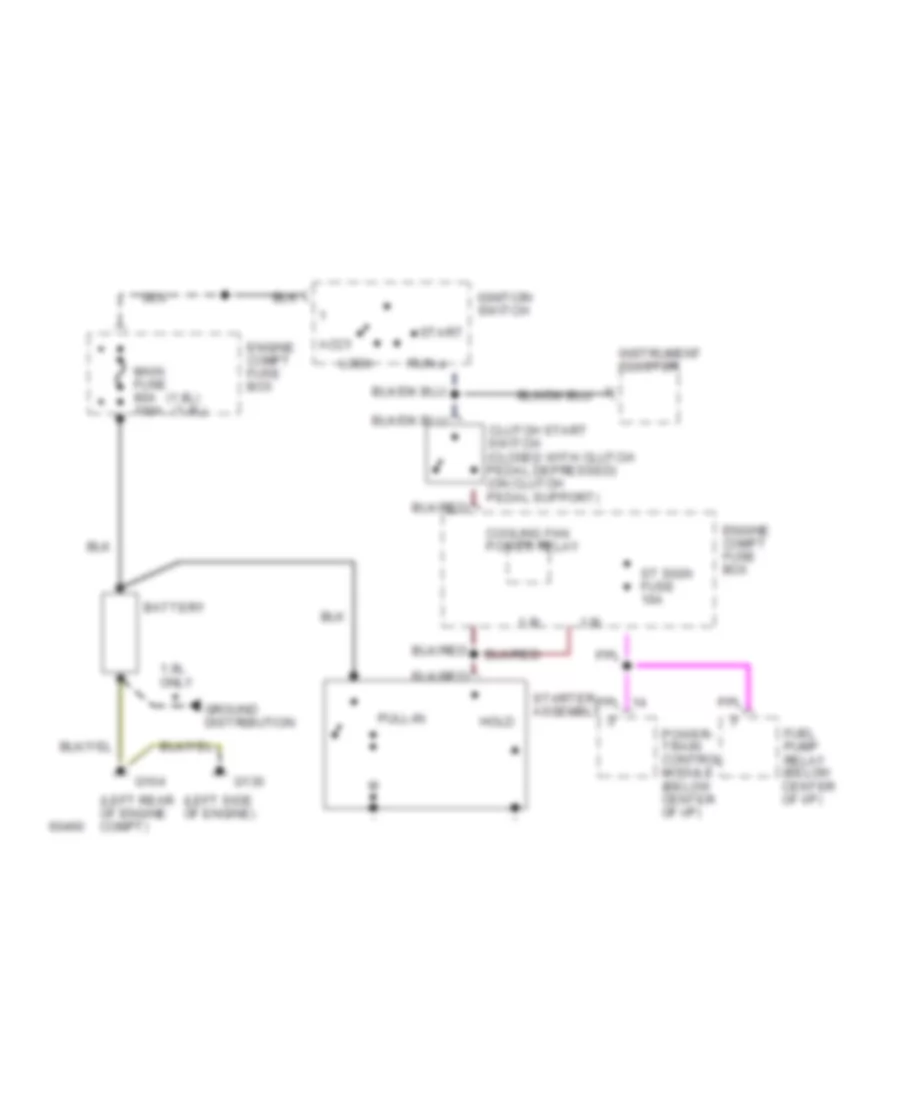 Starting Wiring Diagram M T for Ford Escort LX 1994