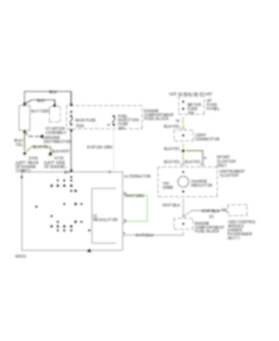 1 9L Charging Wiring Diagram for Ford Escort LX 1994