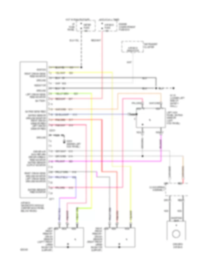 Supplemental Restraint Wiring Diagram for Ford Escort LX 1994