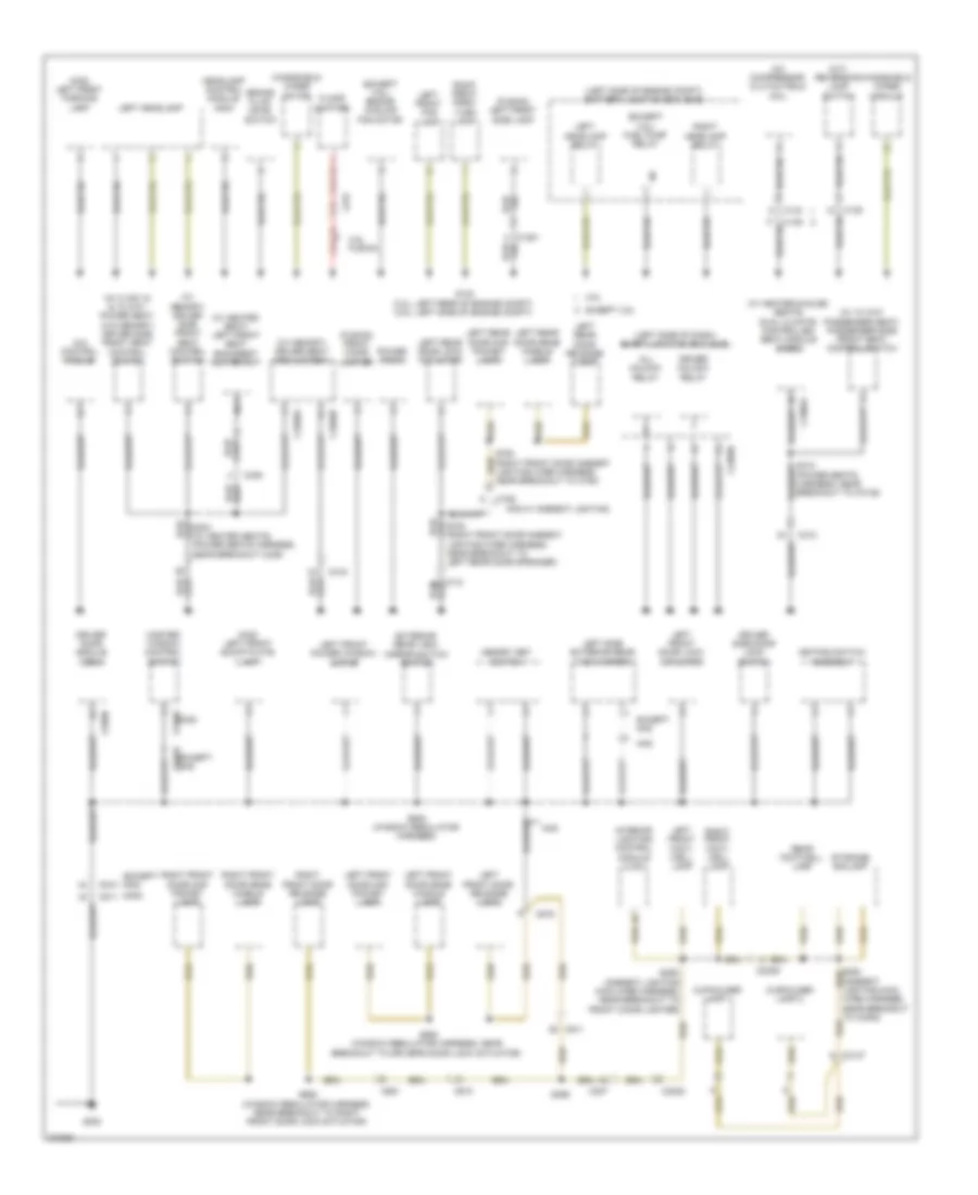 Ground Distribution Wiring Diagram, Except Hybrid (2 of 3) for Ford Fusion Hybrid 2012
