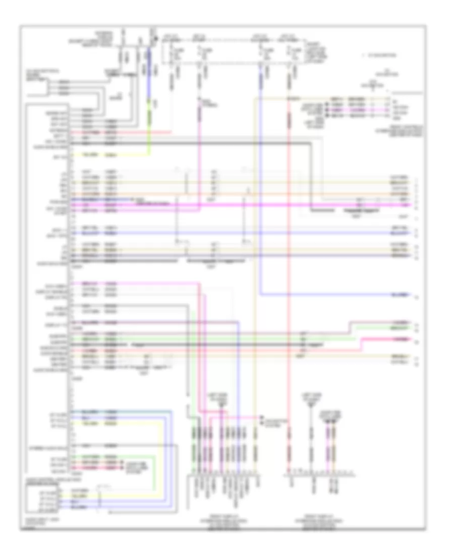 Navigation Wiring Diagram 1 of 2 for Ford Fusion Hybrid 2012
