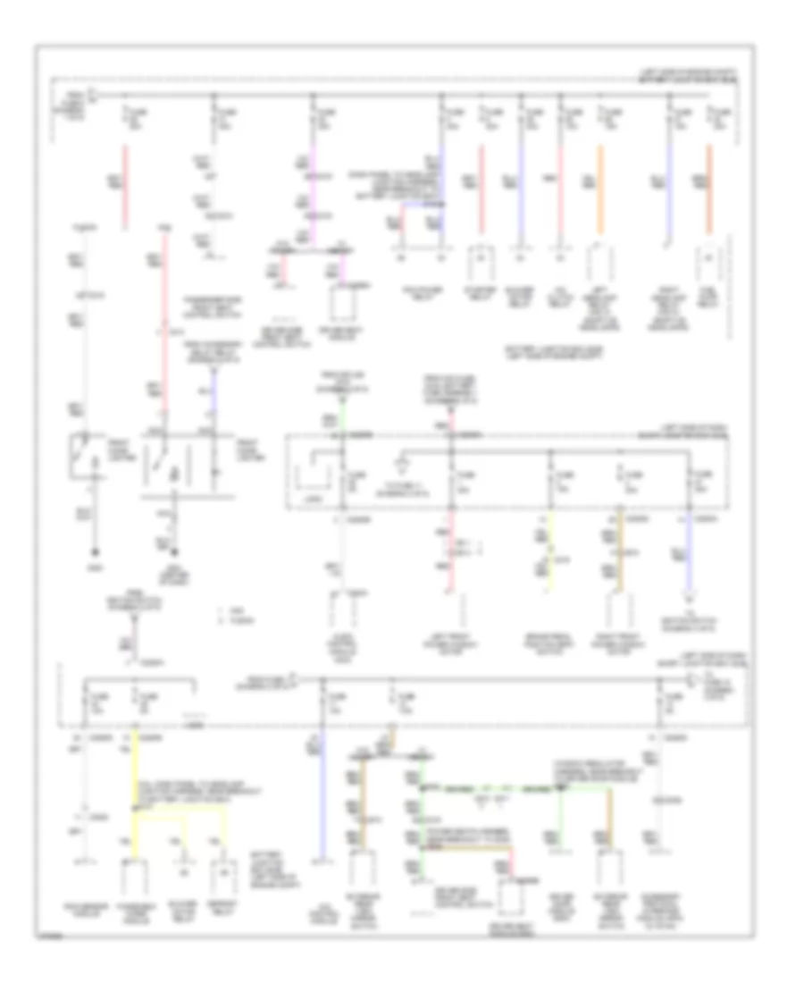 Power Distribution Wiring Diagram, Except Hybrid (2 of 5) for Ford Fusion Hybrid 2012