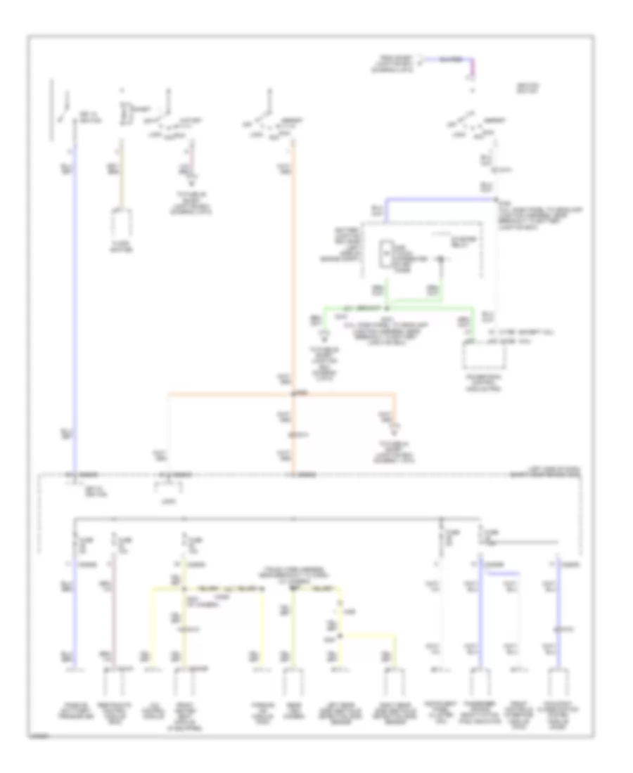 Power Distribution Wiring Diagram, Except Hybrid (3 of 5) for Ford Fusion Hybrid 2012