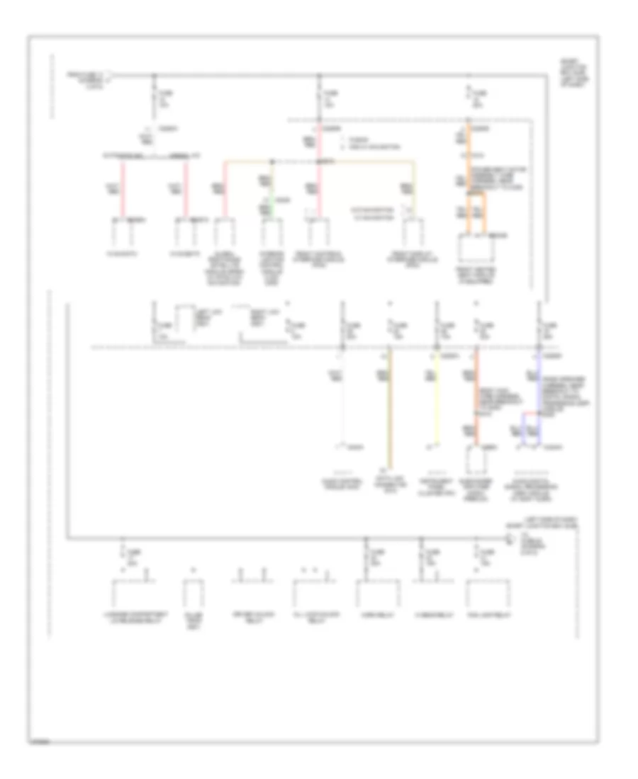 Power Distribution Wiring Diagram, Except Hybrid (4 of 5) for Ford Fusion Hybrid 2012