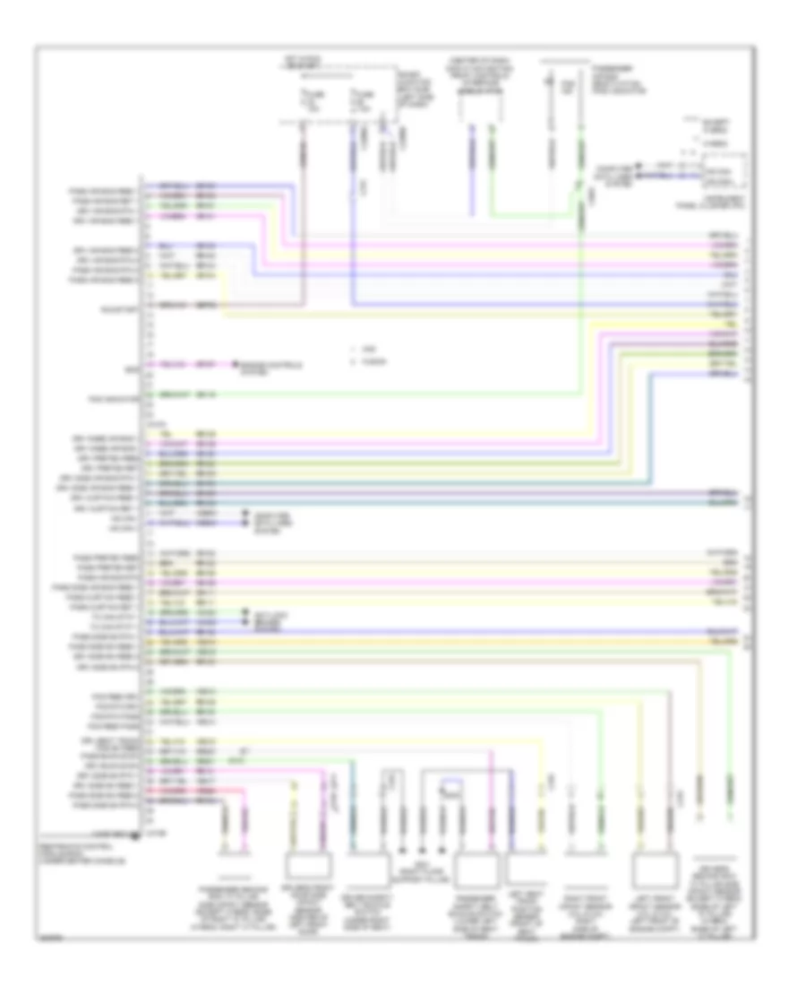 Supplemental Restraints Wiring Diagram 1 of 2 for Ford Fusion Hybrid 2012