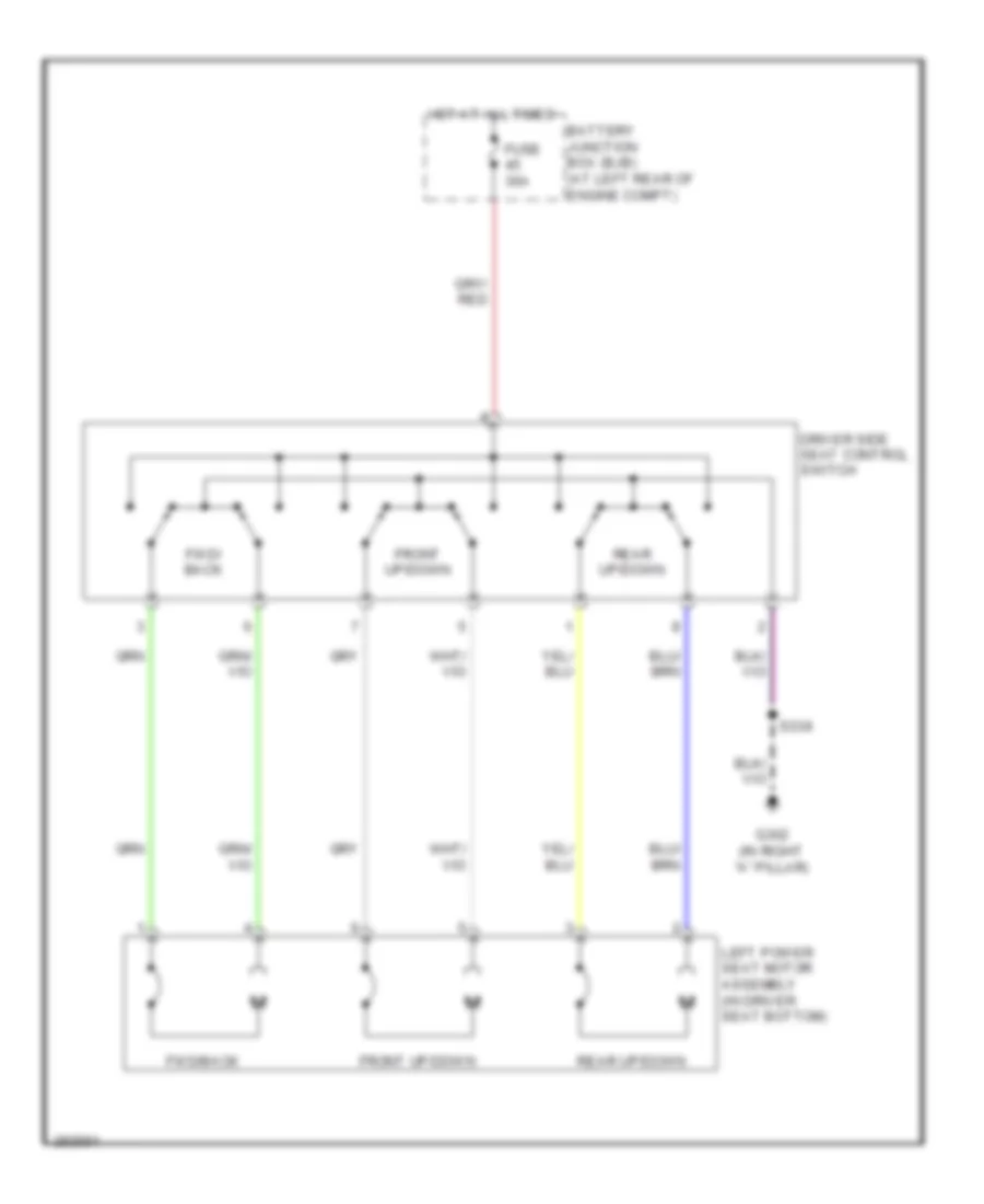 Driver Power Seat Wiring Diagram for Ford F550 Super Duty 2009